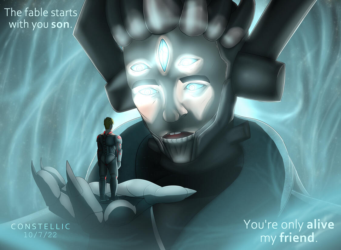 Reaper holding Geoffrey